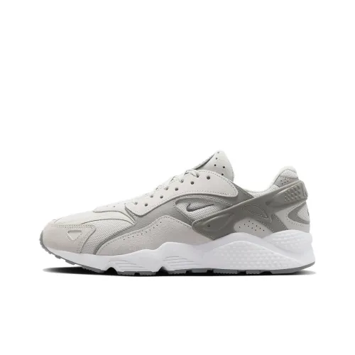 Nike Air Huarache Run Slip-Resistant Abrasion-Resistant Breathable Low-Top Running Shoes Men's Gray White Найк Эйр Хуараче Ран Слип-Резистент Устойчивый к Износу Дышащие Низкие Беговые Кроссовки Мужские Серый Белый