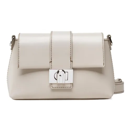 Furla Натуральная кожа Квадратная сумка Сумка через плечо Стандартная Женская Серого цвета