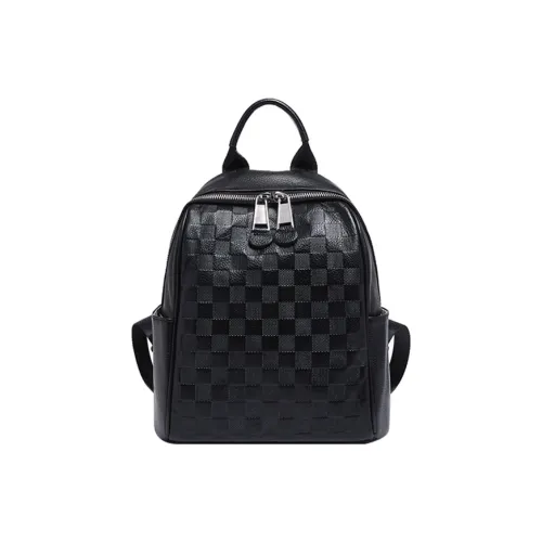 Safiya Коровья кожа Carry Рюкзак Большой Женский Черный Белый