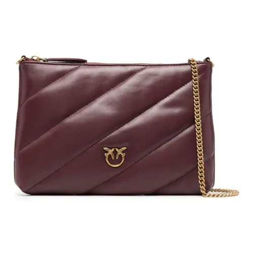 PINKO Овчина Сумка через плечо Клатч Женский Бордовый