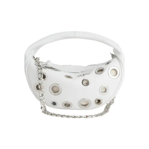 By Far Baby Cush Коровья крупнозернистая текстура Сумка через плечо Сумка Обычная Женская Белая