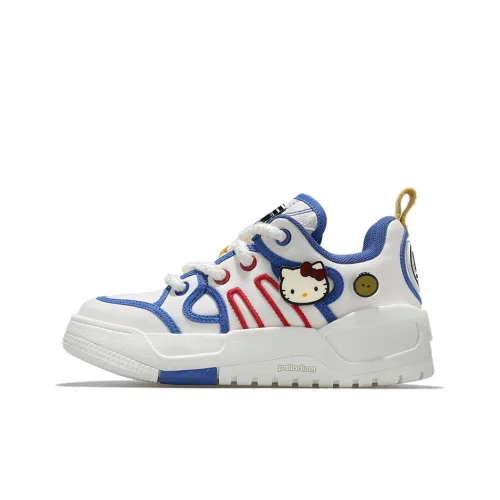 Hello Kitty x Palladium Низкие кроссовки для скейтбординга Женские Белые Синие Красные