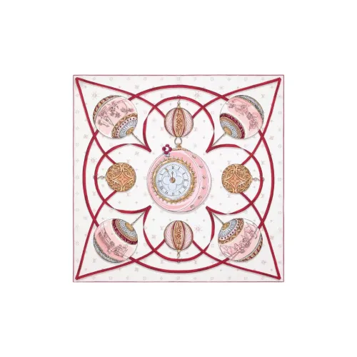 LOUIS VUITTON XMAS VIVIENNE Шелковые шарфы Женские Розовый