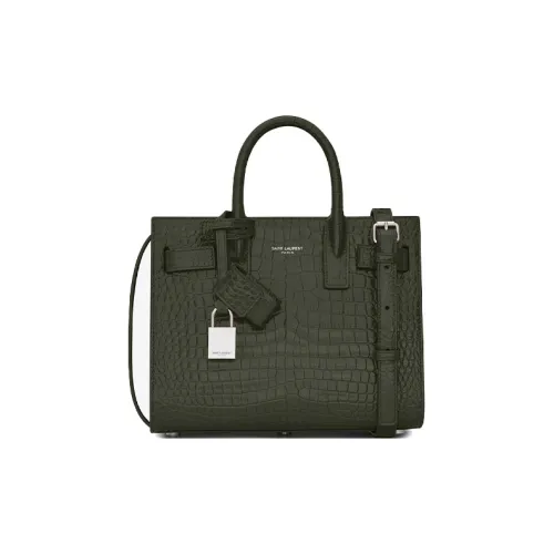 SAINT LAURENT SAC DE JOUR Телячья кожа Сумка через плечо Сумка Extra Mini Женская Темно-зеленая