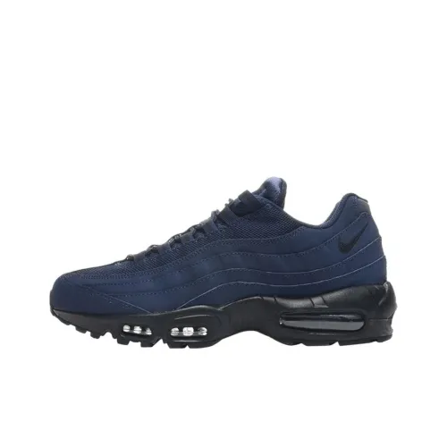 Nike Air Max 95 Амортизация Износостойкий Низкий Топ Беговые кроссовки Мужские Темно-синие