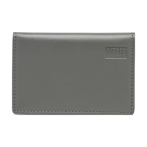 DIESEL Коровья кожа Держатель для карт Держатель для карт Стандартный Мужской Серый и Зеленый