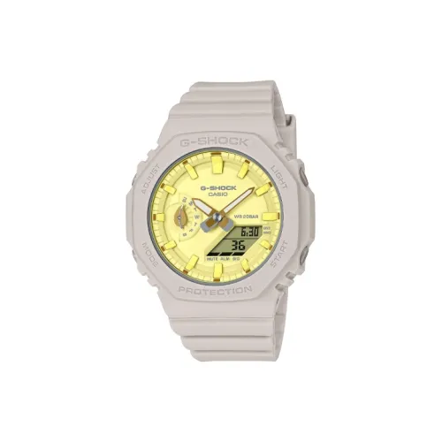 CASIO Кварцевый Movement Женские Liquid Crystal/Analog Dual Display Series Часы 46,2мм*42,9мм*11,2мм Желтые