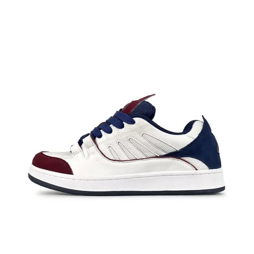 LuzaoT SUPER DRAG Низкие кроссовки для скейтбординга унисекс Белый Бургунди