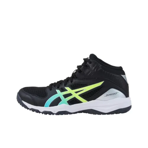 Asics Амортизация Износостойкий MID Топ Повседневная обувь Унисекс Черный Желтый Зеленый