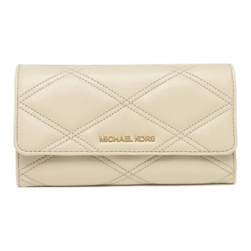 MICHAEL KORS Jet Set Travel Кожа Кошелек Большой Женский Бежевый