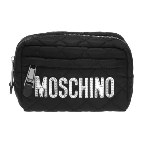 MOSCHINO Ткань Клатч Сумка для туалетных принадлежностей Женская Черная
