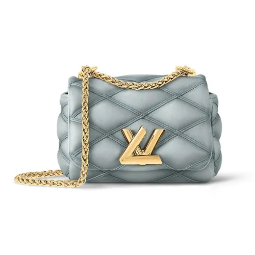 LOUIS VUITTON Pico Go 14 Кожаная Сумка через плечо Сумка на плечо Стандартная Женская Светло-серая