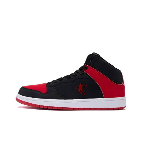 QIAODAN Скейтборд Кроссовки Высокие Черные Красные Мужские