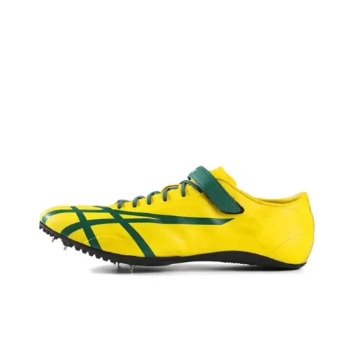 Asics Jetsprint Амортизация Устойчивый к истиранию Дышащий Низкий Топ Беговые кроссовки Унисекс Желтый