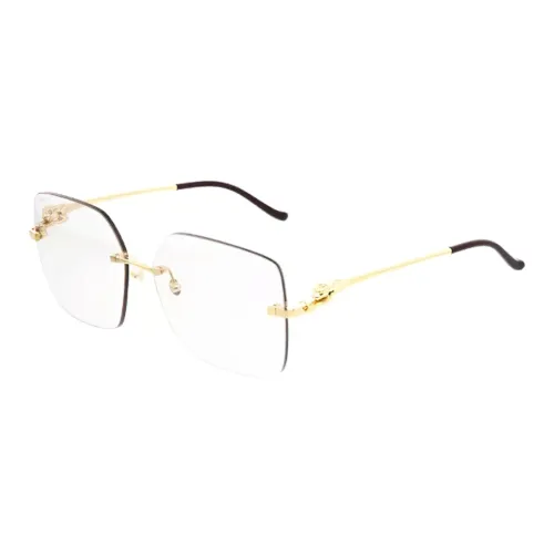 Cartier Нерегулярная форма Оправы для очков Унисекс Золото