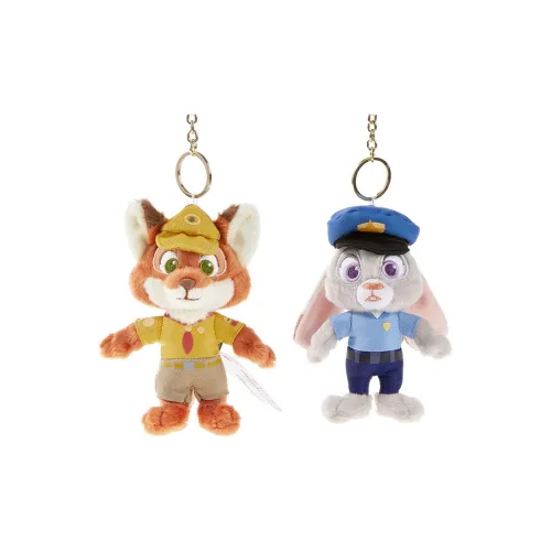 Disney Ностальгический Веселье Коллекция Зверополис Куклы Ник и Джуди Плюшевый Брелок 17 см Высота 16 см