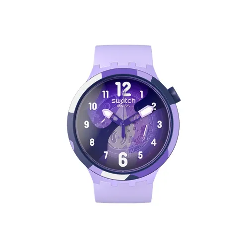 SWATCH The JULY Collection Кварцевый механизм Унисекс Часы 47 мм Фиолетовый Циферблат