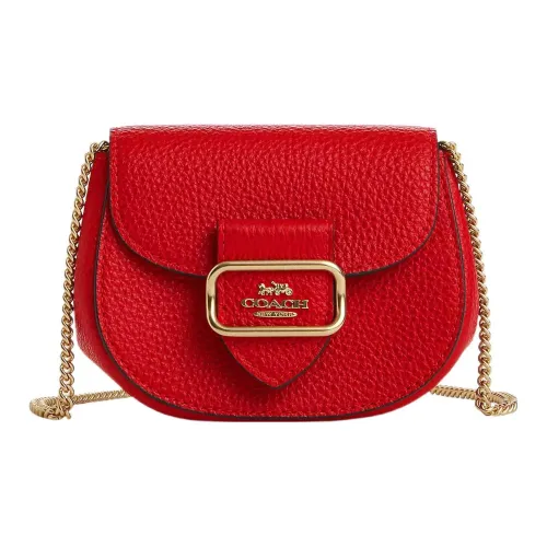 COACH Morgan Pebble Кожа Кошелек Сумка через плечо Мини Женский Красный