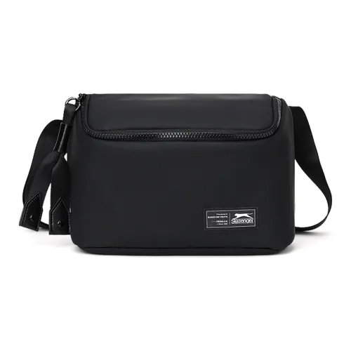 Slazenger Ткань Курьерская сумка Бананка Sling Сумка Сумка через плечо Стандартная Обсидиан Черный Бежевый