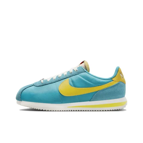 Nike Cortez Slip-Resistant Low Top Беговые кроссовки Мужские Синий Желтый