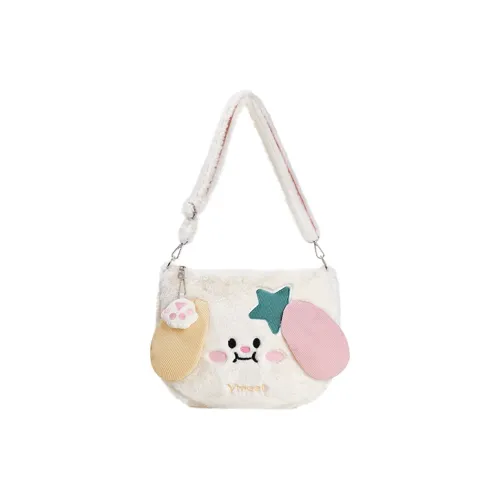 Sound For Life Плюшевая ткань с ворсистым покрытием сумка через плечо большая женская цвет экрю кофейный