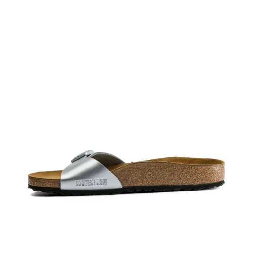 Birkenstock Слипоны Женские Серебряные Узкая Версия