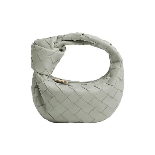 Bottega Veneta Jodie Sheepskin Bag Mini Women's Agate Gray Bottega Veneta Jodie Овчина Сумка Мини Женская Агат Серый