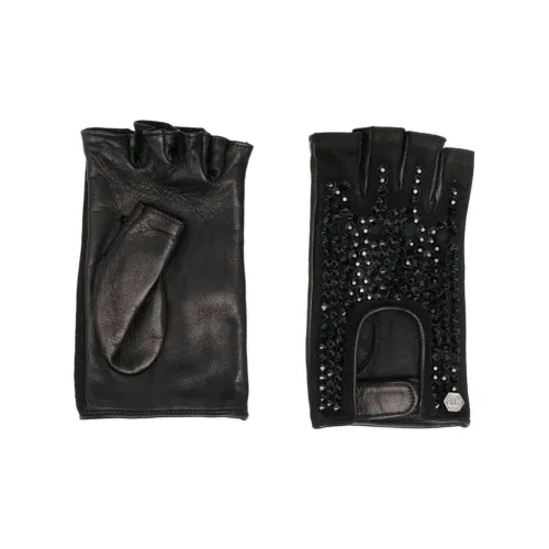PHILIPP PLEIN Телячья кожа, шелк, кристалл, кожа, перчатки унисекс