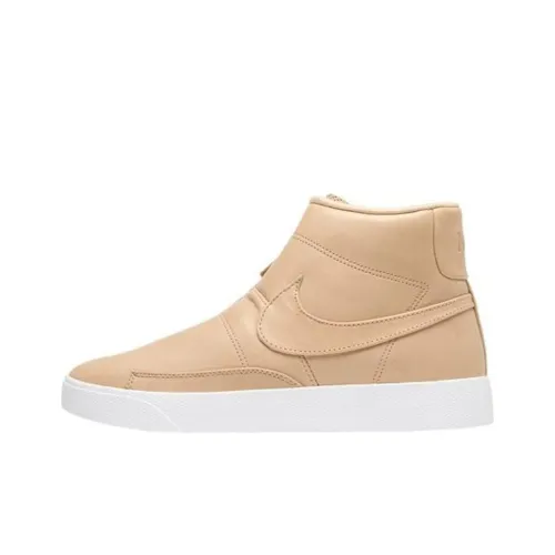 Nike Blazer Enhanced Vachetta Аbrasion-Resistant Дышащие Высокие Кроссовки для Скейтбординга Унисекс Рыжевато-Коричневый