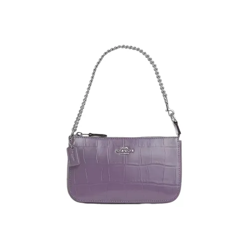 COACH Nolita Кожа Сумка Сумка через плечо Женская Фиолетовая