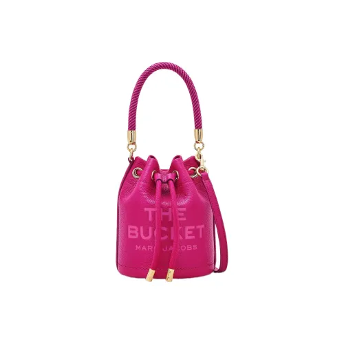 MARC JACOBS Full GRAIN LEATHER Сумка-ведро Сумка через плечо Сумка Мини Женская Lipstick Розовая
