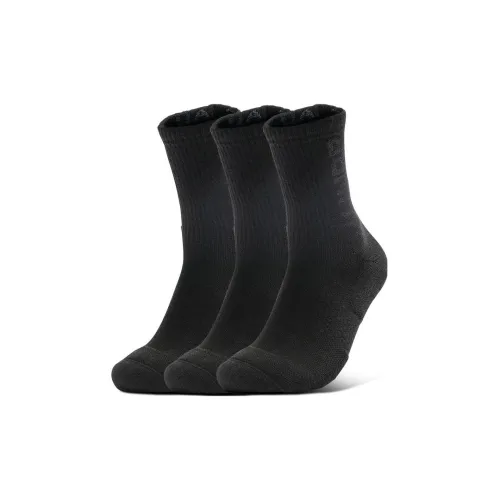 Under Armour 3 шт Черные Унисекс MID Носки до икры