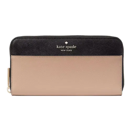 Kate Spade Saffiano кожа кошелек большой унисекс черный и светло-розовый