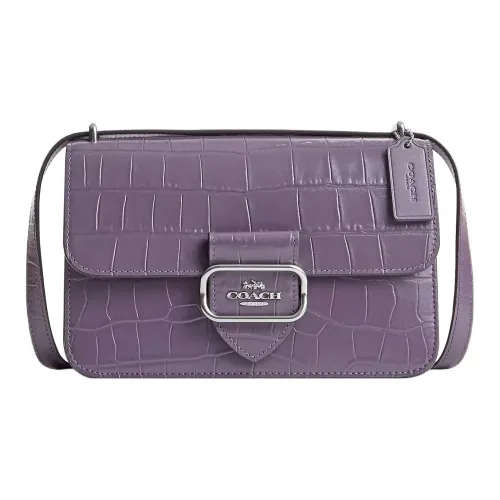 COACH Morgan Коровья кожа Маленькая квадратная сумка Сумка через плечо Большая Женская Аметистовый цвет