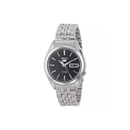 SEIKO Автоматический Механический Механизм Мужские часы SEIKO5 38мм*11мм Черный