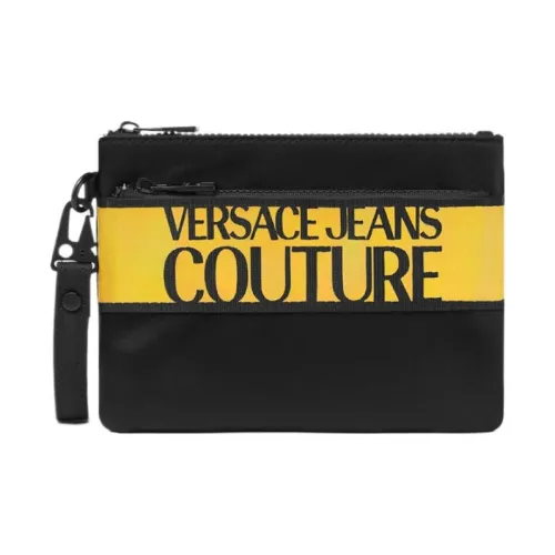 VERSACE JEANS Nylon Clutch Маленький Мужской Черный Золото