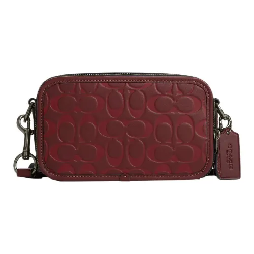 COACH Телячья кожа Сумка через плечо Маленькая Женская Бургунди