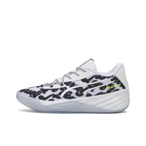 PUMA Все Pro Nitro Баскетбольные кроссовки Низкий Топ Белый Черный Мужской
