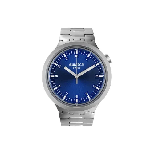 Swatch Quartz Movement Унисекс Часы 47 мм Синие