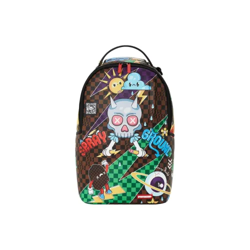 SPRAYGROUND Рюкзак из искусственной кожи унисекс коричневый и многоцветный