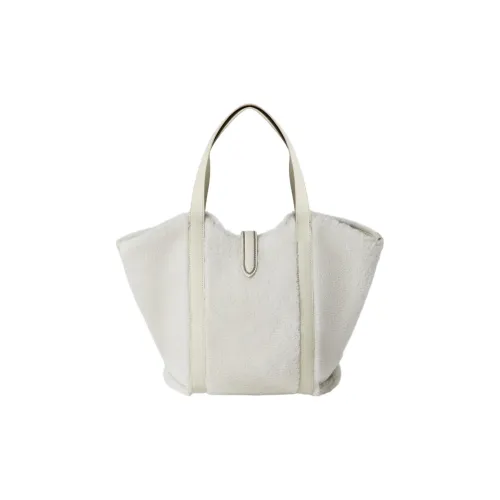 BRUNELLO CUCINELLI Новая шерсть кашемировая смесь Тоут Сумка Сумка для покупок Сумка Женская Серый Белый