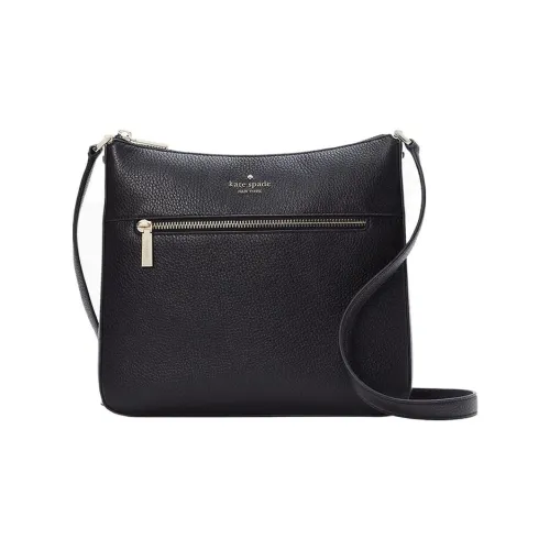 Kate Spade Leila Litchi Grain Leather Crossbody Bag Women's Black Kate Spade Leila Личи Зернистая текстура Кожа Сумка через плечо Женская Черная