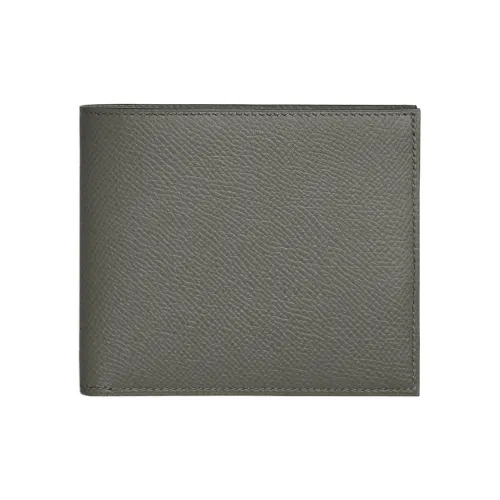 HERMES MC2 Epsom Телячья кожа Кошелек Унисекс 0L Grismeyer Дождевой облачный серый