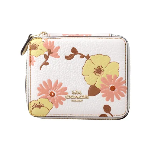 COACH Ювелирные украшения Bo Кожа Детали Мешок для хранения Makeup Bag Мини Женские Многоцветный