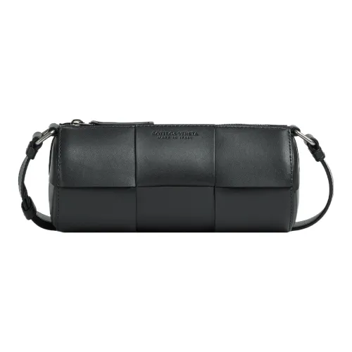 Bottega Veneta Сумка из коровьей кожи цилиндрическая сумка сумка через плечо маленькая мужская каменно-серый