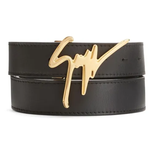 Giuseppe Zanotti GZ Кожаные ремни Мужской Черный Ширина 3,5CM