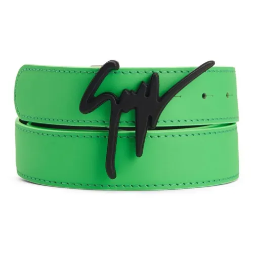 Giuseppe Zanotti GZ Кожаные ремни Мужской Зеленый Ширина 3,5 см