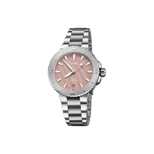 Oris Автоматический механический механизм Женские часы Diving Collection 36,5 мм Розовый