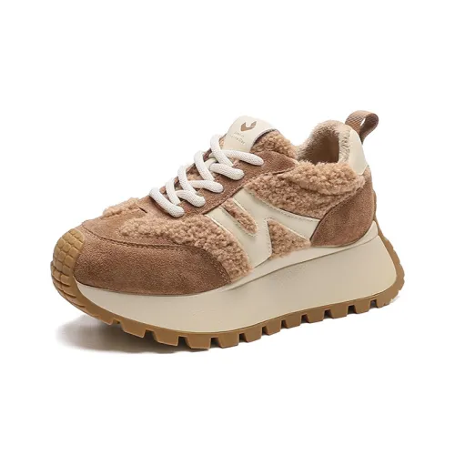 WOOS BOBO Высота Увеличивающие Термические Низкие Топ Кроссовки Женские