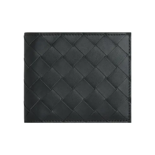 Bottega Veneta Кошелек из коровьей кожи Мужской Каменный серый и Глубокий морской синий